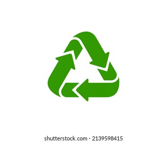 Icono de reciclaje del triángulo de flechas. Símbolo de reciclaje ecológico. Marca de entorno del vector.