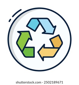 Recycling Icon: Circular Economy, Waste Management, Environmental Sustainability, Eco-Friendly Practices, Resource Conservation