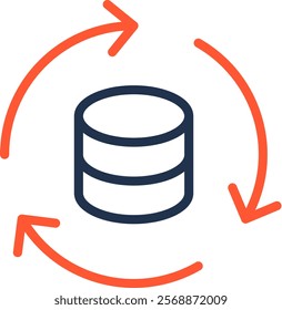 Recycling Icon Color Line Vector Illustration