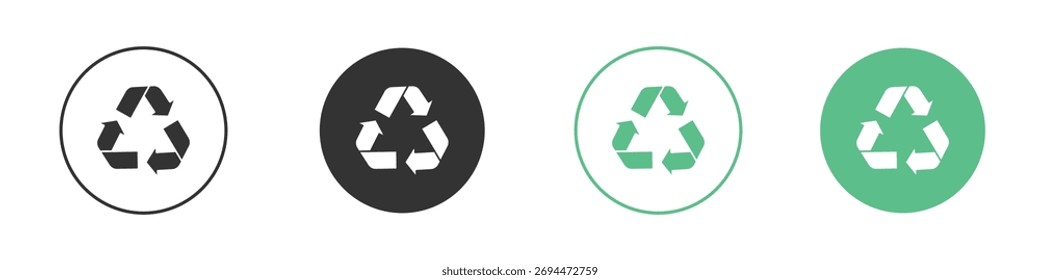 Ícone de reciclagem para design e web.