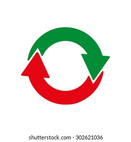 The recycling icon. Eco and ecological, cycle symbol. Flat Vector illustration