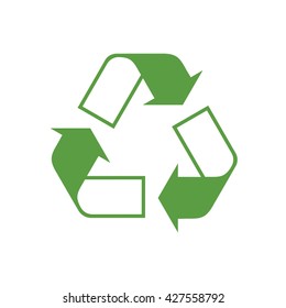 recycling icon, ecology green icons set on white background