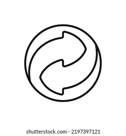 Recycling icon - Editable stroke