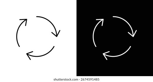 Icono de reciclaje. Iconos de línea de trazo editables