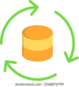 Recycling Icon Flat Vector Illustration