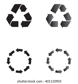 Recycling icon isolated
