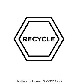 Recycling icon isolated on white background