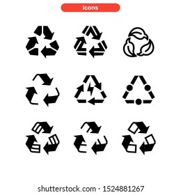 recycling icon isolated sign symbol vector illustration - Collection of high quality black style vector icons
