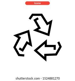 recycling icon isolated sign symbol vector illustration - high quality black style vector icons
