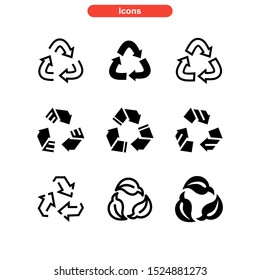 recycling icon isolated sign symbol vector illustration - Collection of high quality black style vector icons
