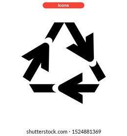 recycling icon isolated sign symbol vector illustration - high quality black style vector icons
