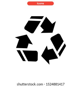 recycling icon isolated sign symbol vector illustration - high quality black style vector icons
