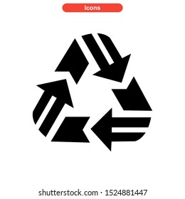 recycling icon isolated sign symbol vector illustration - high quality black style vector icons
