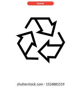 recycling icon isolated sign symbol vector illustration - high quality black style vector icons
