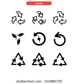 recycling icon isolated sign symbol vector illustration - Collection of high quality black style vector icons
