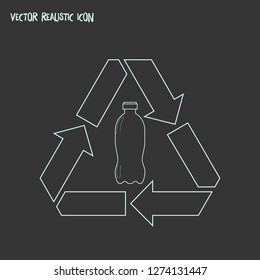 Recycling icon line element. Vector illustration of recycling icon line isolated on clean background for your web mobile app logo design.