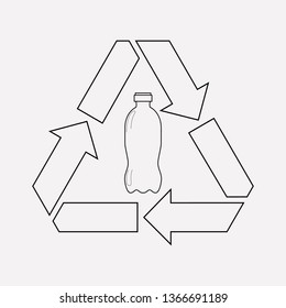 Recycling icon line element. Vector illustration of recycling icon line isolated on clean background for your web mobile app logo design.