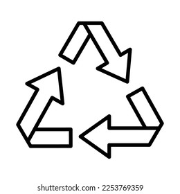 Recycling Icon Logo Design Vector Template Illustration Sign And Symbol Pixels Perfect
