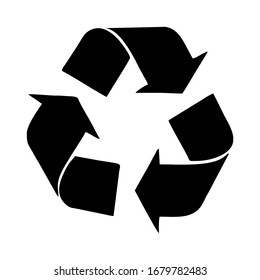 Recycling Icon, Logo Isolated On White Background