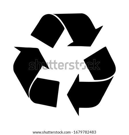 Recycling icon, logo isolated on white background