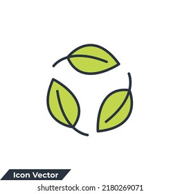 recycling icon logo vector illustration. Recycle symbol template for graphic and web design collection