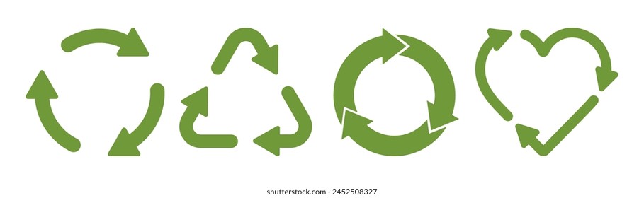 Recycling icon on transparent background
