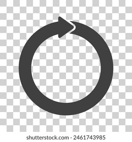 Recycling icon on transparent background