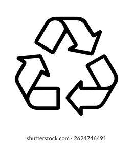 Recycling-Symbol auf weißem Hintergrund, Vektor
Vektoröko-Symbol