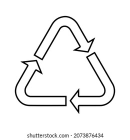 The Recycling Icon Outline. Indicates That The Product Is Made From Recycled Raw Materials (Recycled), Or From A Material That Can Be Recycled (Recyclable).