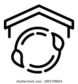 Icono de reciclaje. Icono del vector de reciclaje de contorno para diseño web aislado en fondo blanco