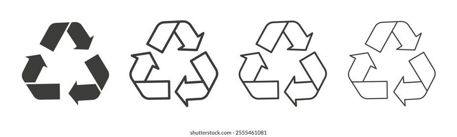 Recycling icon pack. vector illustration