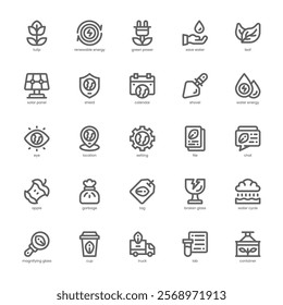 Recycling Icon pack for your website, mobile, presentation, and logo design. Recycling Icon outline design. Vector graphics illustration and editable stroke.