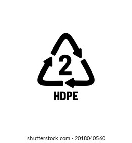 Recycling Icon Plastic Recycling Symbol Hdpe Stock Vector (Royalty Free ...