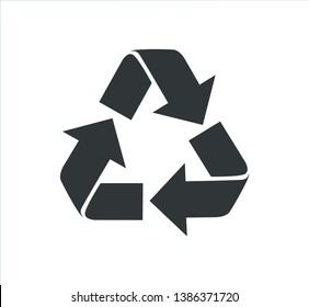 Recycling icon. Raw materials processing. Vector illustration.