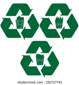recycling icon set