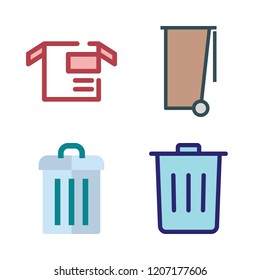 recycling icon set. vector set about garbage, package and trash icons set.