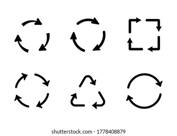 Recycling icon set - Vector illustration