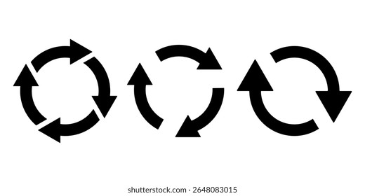 Conjunto de iconos de reciclaje. Ilustración vectorial.