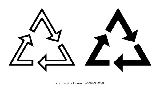 Recycling icon set. Vector illustration.