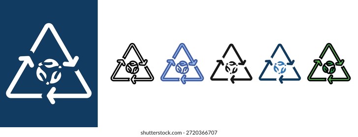 Recycling  icon sets multi style collection
      
