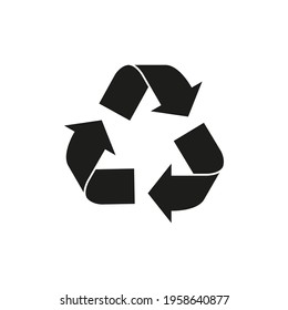Recycling icon. Simple vector illustration on a white background.