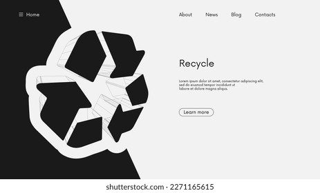 Recycling icon, sorting and reuse eco lending concept, world recycling day sign, rotate circle symbol, futuristic technology with green neon glow in the smoke, vector business background