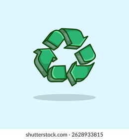Recycling icon symbol Ideal for eco campaigns green lifestyle education projects and conservation design Editable and scalable for digital and print purposes