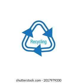 Recycling-Symbol und Symbol-Vektorvorlage