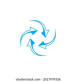 Recycling-Symbol und Symbol-Vektorvorlage