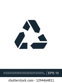 Recycling icon template