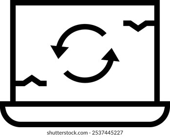 icono de reciclaje. Diseño de estilo lineal delgado aislado sobre fondo blanco