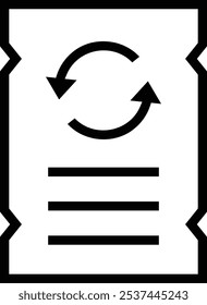 recycling icon. Thin linear style design isolated on white background