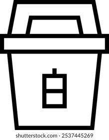 recycling icon. Thin linear style design isolated on white background