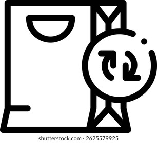 recycling icon. Thin Linear Style Design Isolated On White Background